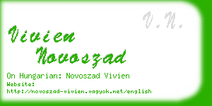 vivien novoszad business card